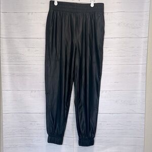 CALIA faux leather high waisted joggers